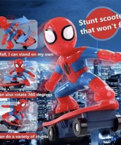 Spiderman/Iron man Scooter Electric Car Stunt Music led Light Toys