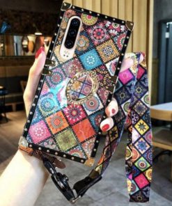 Bohemian Retro Crystal Bracket Phone Case for iPhone & Samsung