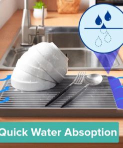 Anti-Slip Diatom Mud Dishware Drainer Rack