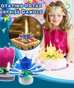 Rotating Lotus Cake Candle