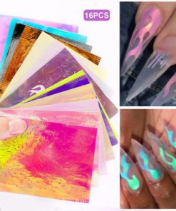 Holographic Strip Tape Nail Art Stickers