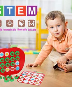 Wooden Apple Memory Matching Game