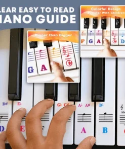 Alternative view of Removable Piano Key Stickers
