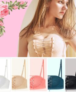 Lace Strapless Drawstring Bandeau