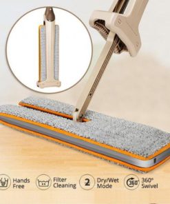 Double-Sided Lazy Mop with Self-Wringing Ability