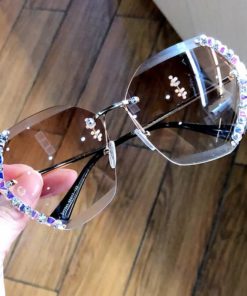 Rimless Crystal Sunglasses