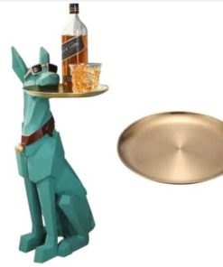 Nordic Style Doberman Floor Decoratiob Tray