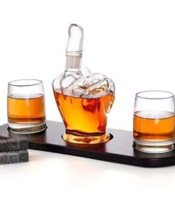Handcrafted Middle Finger Decanter