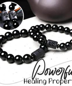 Anti-Swelling Black Obsidian Bracelet