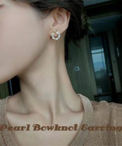 Pearl Bowknot Earrings
