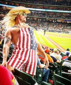 Alternative view of American Flag Overalls Shorts