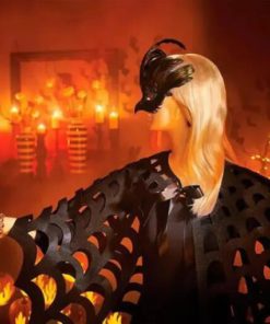 Alternative view of Laser Cut Spiderweb Cape