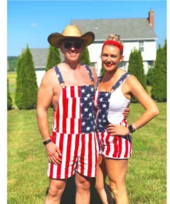 Alternative view of American Flag Overalls Shorts