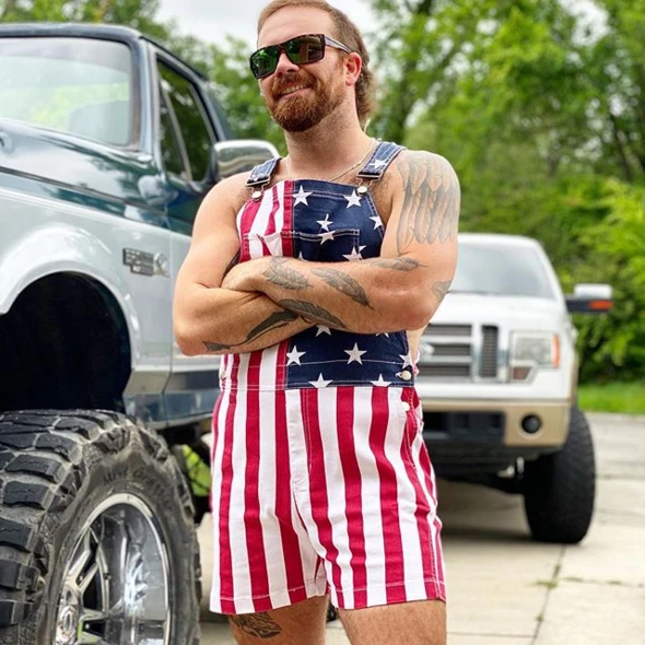 American Flag Overalls Shorts - Buy Online 75% Off - Wizzgoo Store