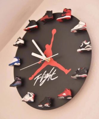 mini jordan sneaker clock