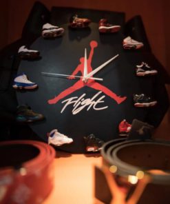 Air Jordan 3D Sneaker Clock with 12 Mini Sneakers