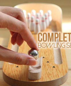 Alternative view of Mini Wooden Table Bowling Game Set