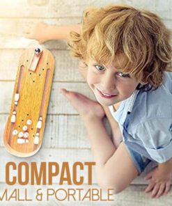 Mini Wooden Table Bowling Game Set