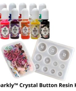 Sparkly Crystal Button Resin Kit