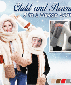 Child-And-Parent 3 In 1 Fleece Scarf