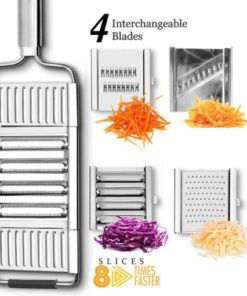 Multi-Purpose Vegetable Slicer Cuts【3 interchangeable blades】