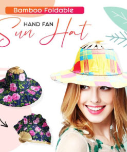Bamboo Foldable Hand Fan Sun Hat