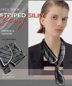 Striped Silky Scarf