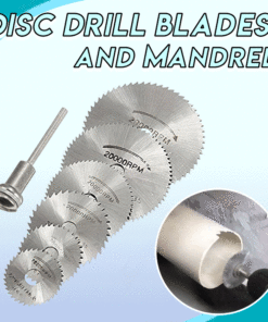 Disc Drill Blades and Mandrel (6Pcs Set)