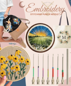Embroidery Stitching Punch Needles (Set of 9)