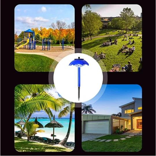 2021 New Solar Colorful Flashing Umbrella Garden Lawn Lamp - Image 12