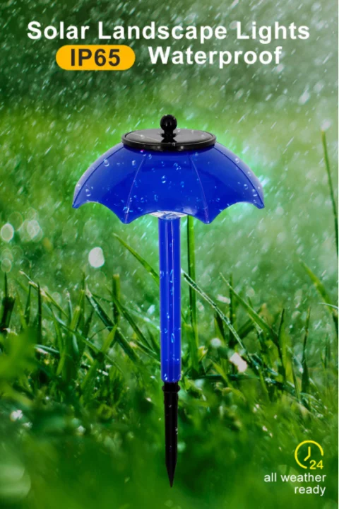 2021 New Solar Colorful Flashing Umbrella Garden Lawn Lamp - Image 10