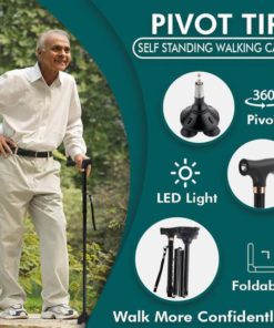 Pivot Tip Self Standing Walking Cane