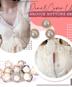 Pearl Cover Up Brooch Buttons Set