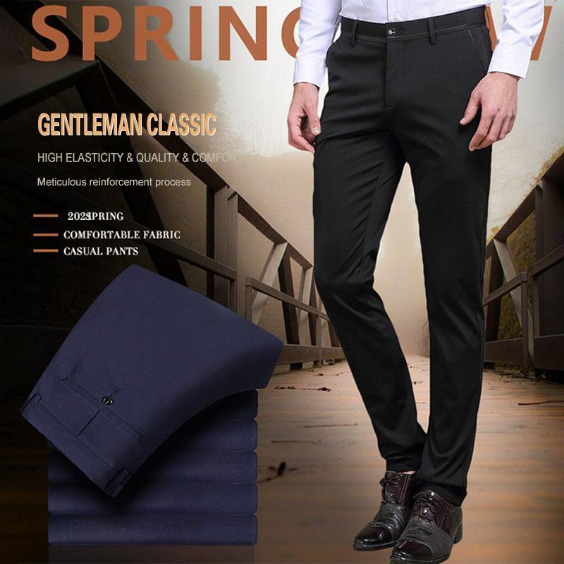 high stretch men's classic pants