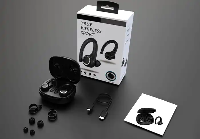 🔥Wireless Earbuds with Earhooks - Waterproof & Stereo Noise Cancelling Sport Bluetooth Headphones - Image 12