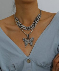 Iced Out Butterfly Chain