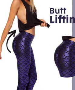 Alternative view of LEG SHAPING REFLECTIVE MERMAID LEGGINGS