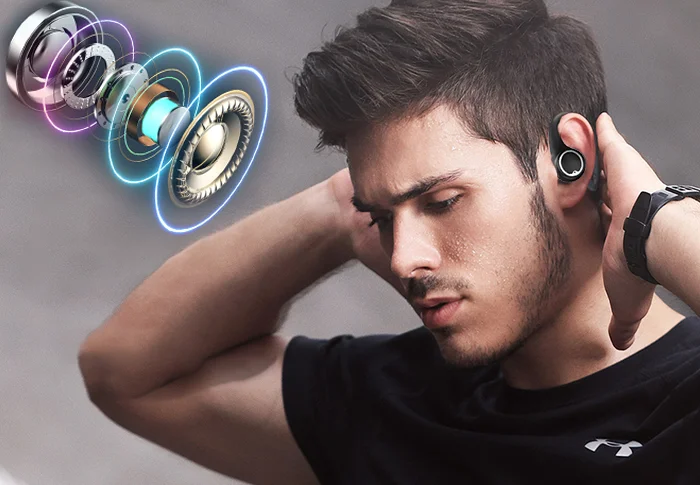🔥Wireless Earbuds with Earhooks - Waterproof & Stereo Noise Cancelling Sport Bluetooth Headphones - Image 2