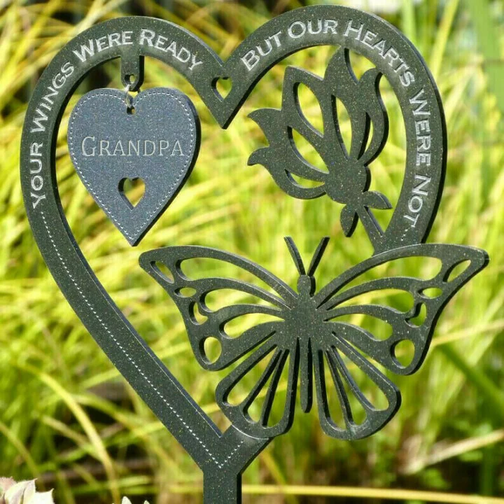 Memorial Gift Butterfly Ornament-Garden Memorial Plaque - Image 7
