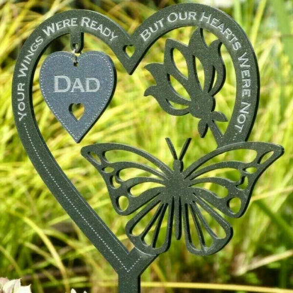 Memorial Gift Butterfly Ornament-Garden Memorial Plaque - Image 2