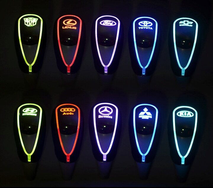  LED LIGHT CAR SIGN SHIFT KNOB