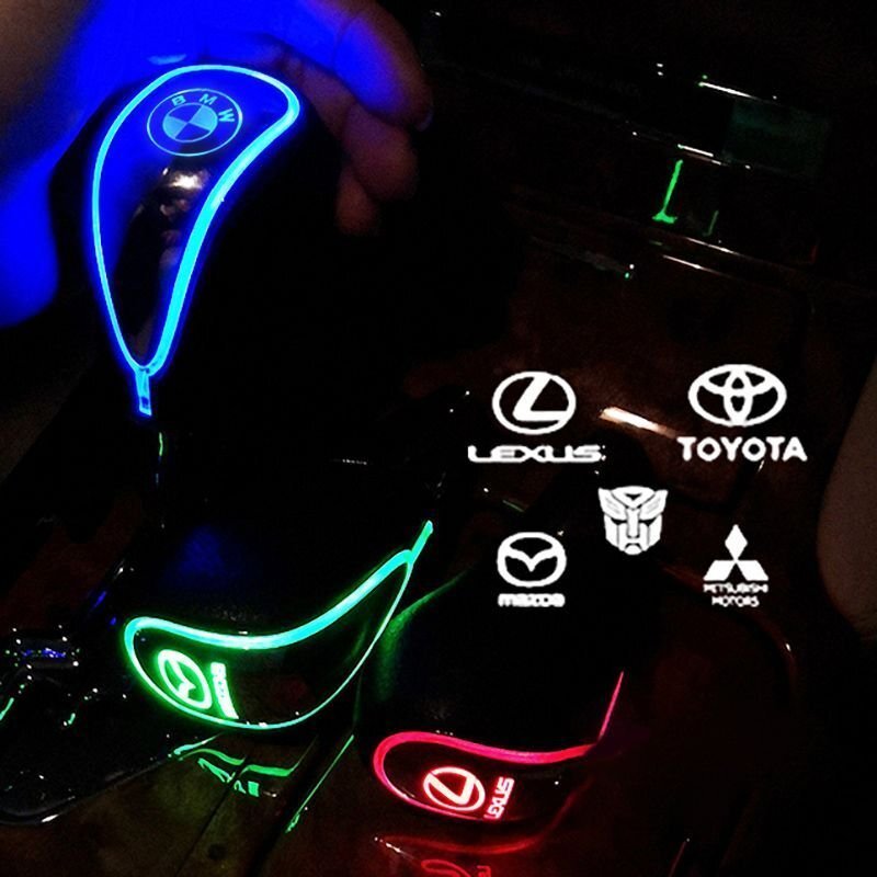  LED LIGHT CAR SIGN SHIFT KNOB