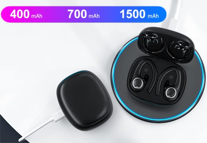🔥Wireless Earbuds with Earhooks - Waterproof & Stereo Noise Cancelling Sport Bluetooth Headphones - Image 7
