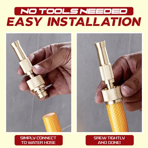 Adjustable High Pressure Bronze Water Nozzle - Image 3