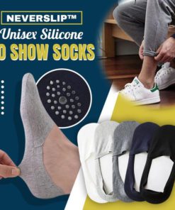 NeverSlip Unisex Silicone No Show Socks(5 Pairs Set)