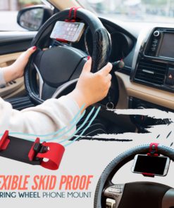 Flexible Skid Proof Steering Wheel Phone Mount