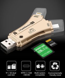 4-in-1 Portable Memory Card Reader