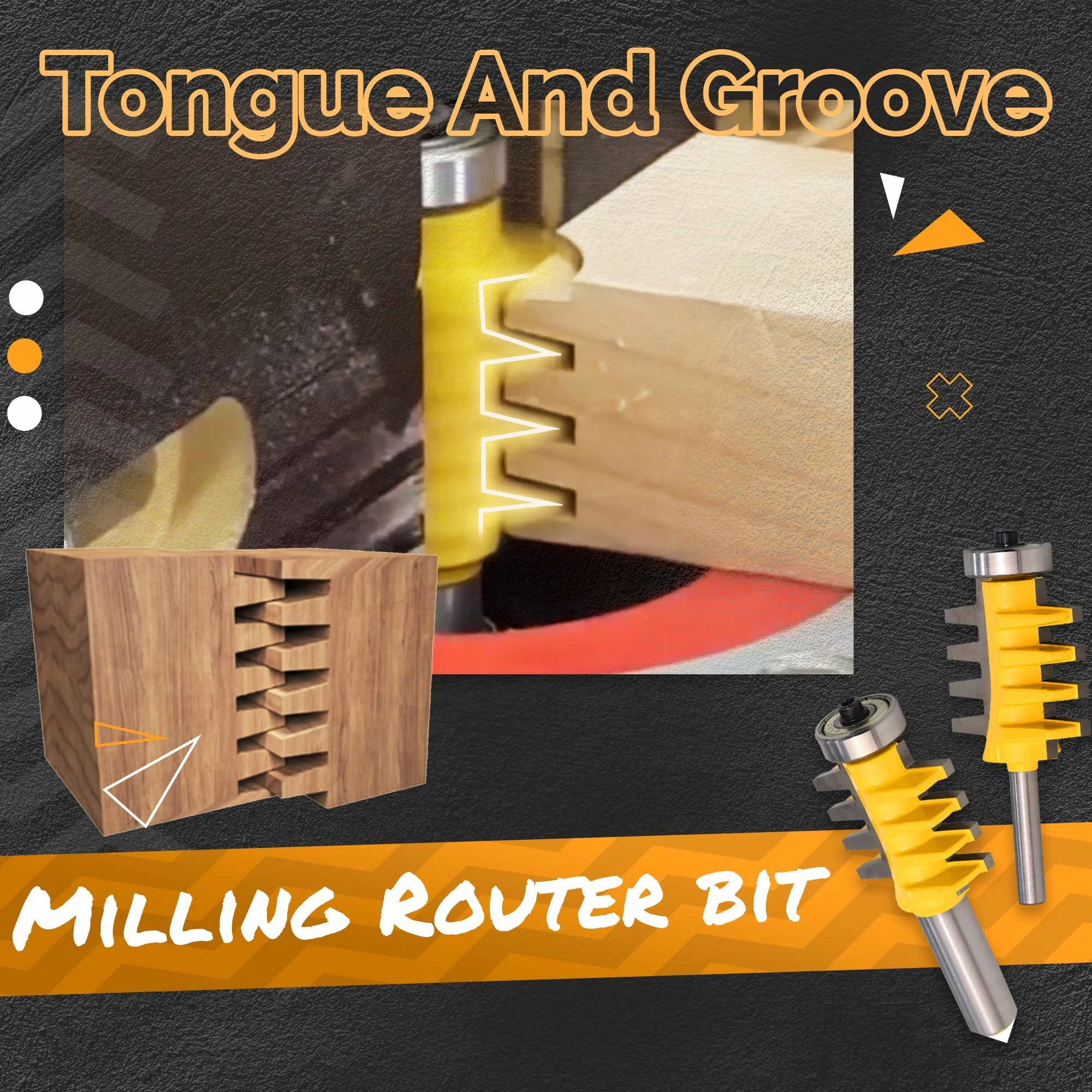 Tongue and Groove Milling Router Bit