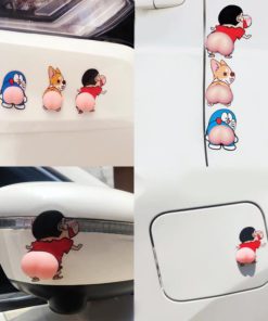 3D Butt car crash sticker-Prevent any noise from collisions (4pcs)