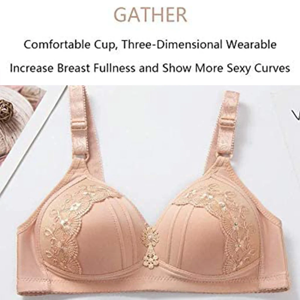 2021 New Real Plus Size Embroidered💝Non-Wired Bra - Image 20